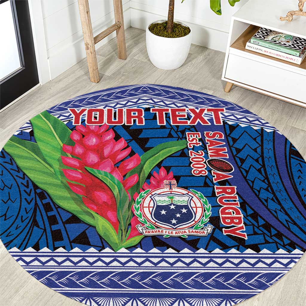 Custom Samoa Rugby Round Carpet 2024 Go Champions Samoan Gingers