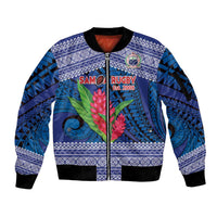 Custom Samoa Rugby Sleeve Zip Bomber Jacket 2024 Go Champions Samoan Gingers