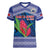 Custom Samoa Rugby Women V-Neck T-Shirt 2024 Go Champions Samoan Gingers