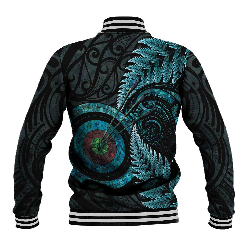 New Zealand Archery Baseball Jacket Aotearoa Silver Fern Maori LT14 - Polynesian Pride