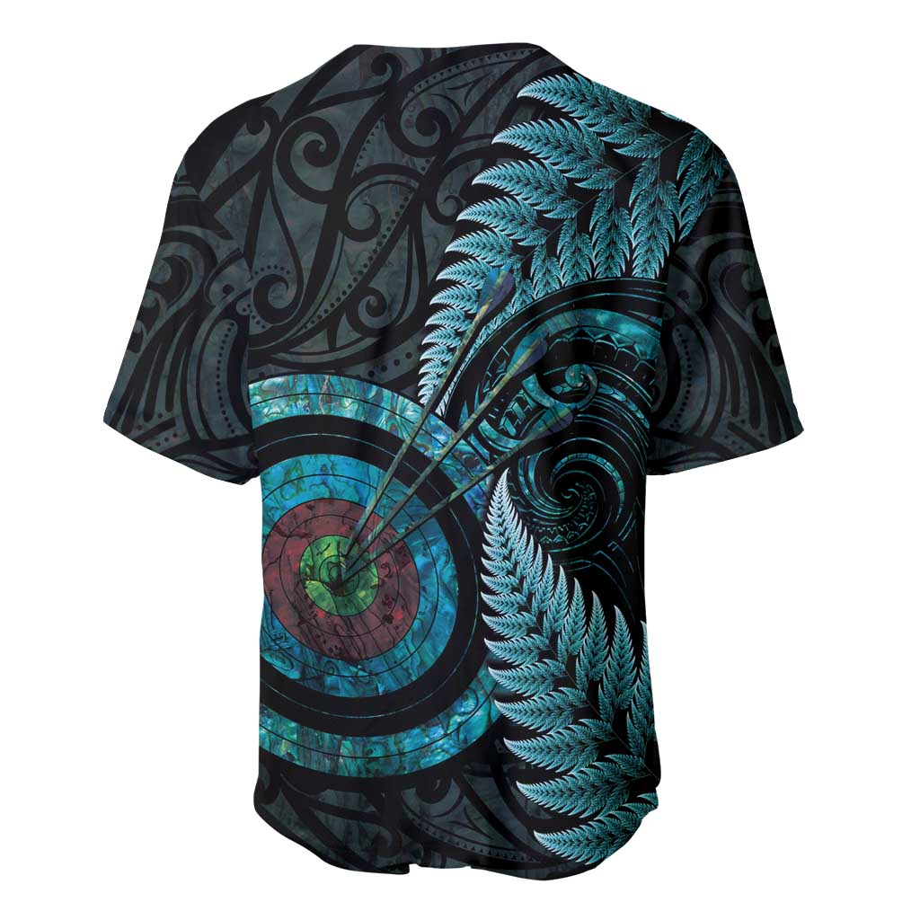 New Zealand Archery Baseball Jersey Aotearoa Silver Fern Maori - Polynesian Pride