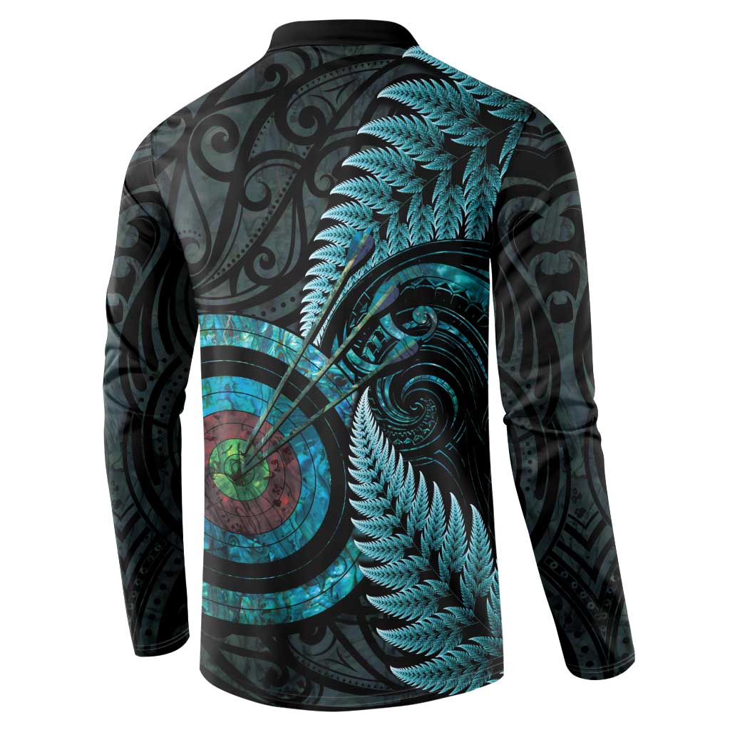 New Zealand Archery Button Sweatshirt Aotearoa Silver Fern Maori LT14 - Polynesian Pride