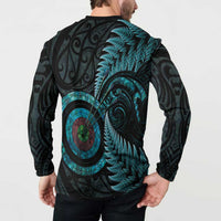New Zealand Archery Button Sweatshirt Aotearoa Silver Fern Maori LT14 - Polynesian Pride