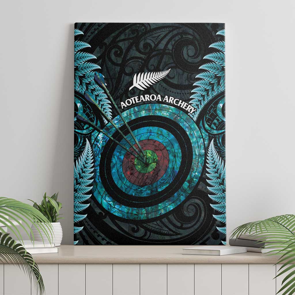 New Zealand Archery Canvas Wall Art Aotearoa Silver Fern Maori LT14 - Polynesian Pride