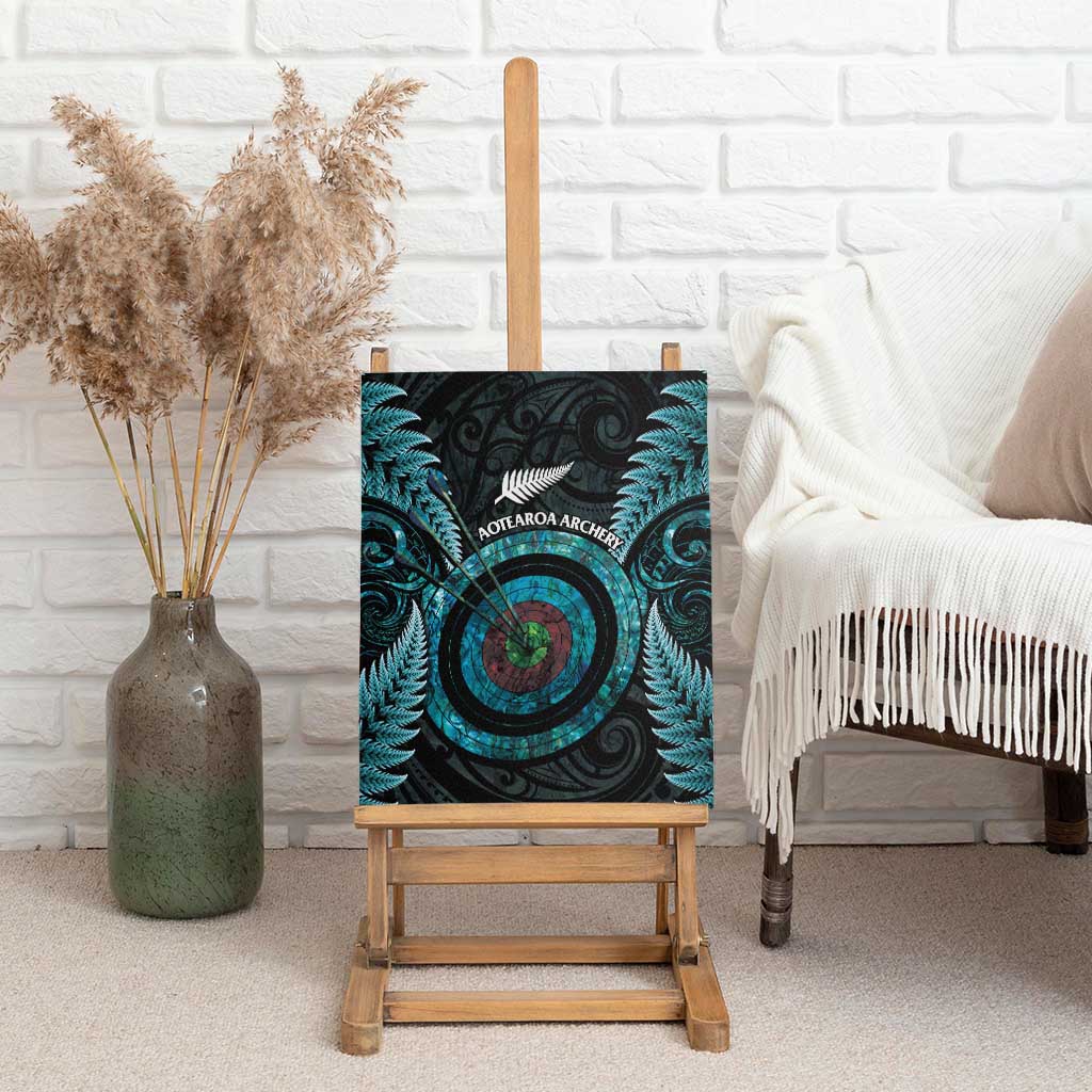 New Zealand Archery Canvas Wall Art Aotearoa Silver Fern Maori LT14 - Polynesian Pride