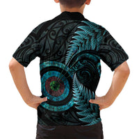 New Zealand Archery Family Matching Summer Maxi Dress and Hawaiian Shirt Aotearoa Silver Fern Maori - Polynesian Pride