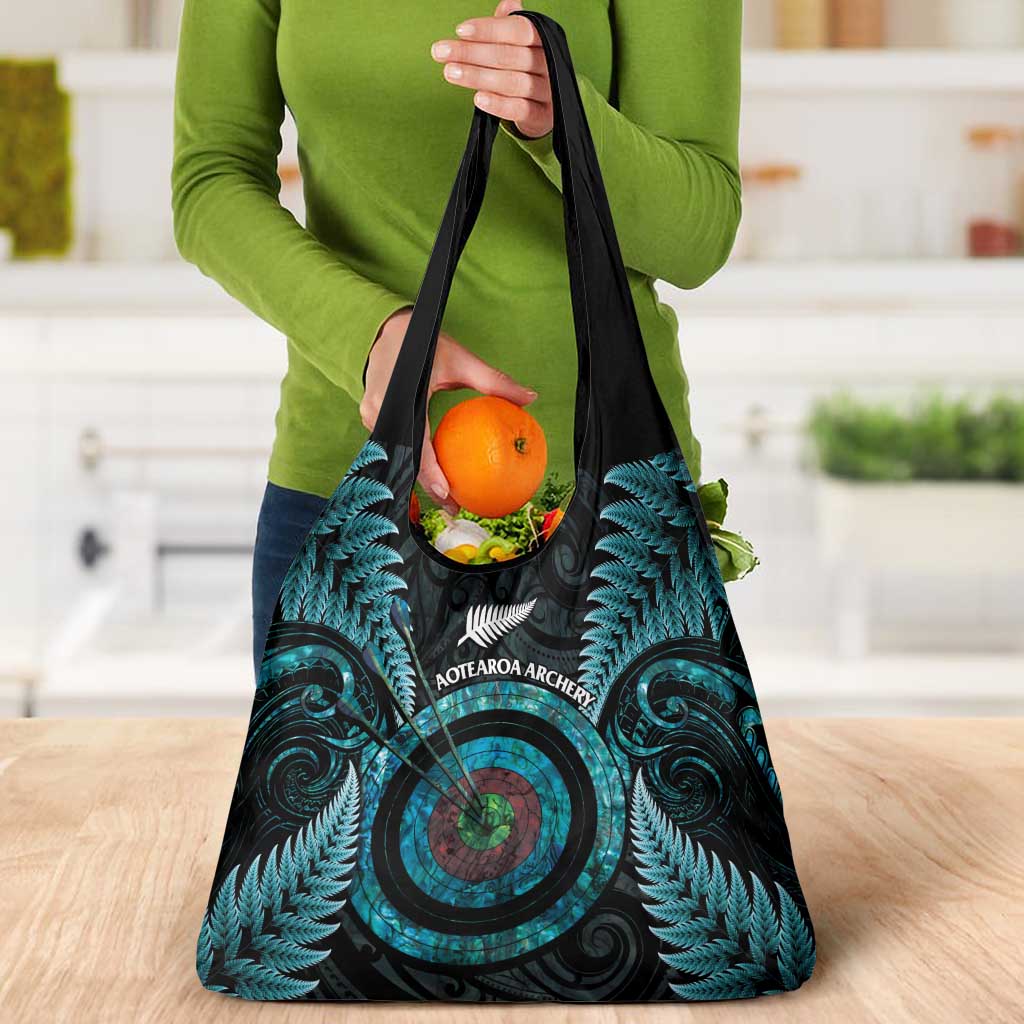 New Zealand Archery Grocery Bag Aotearoa Silver Fern Maori LT14 - Polynesian Pride