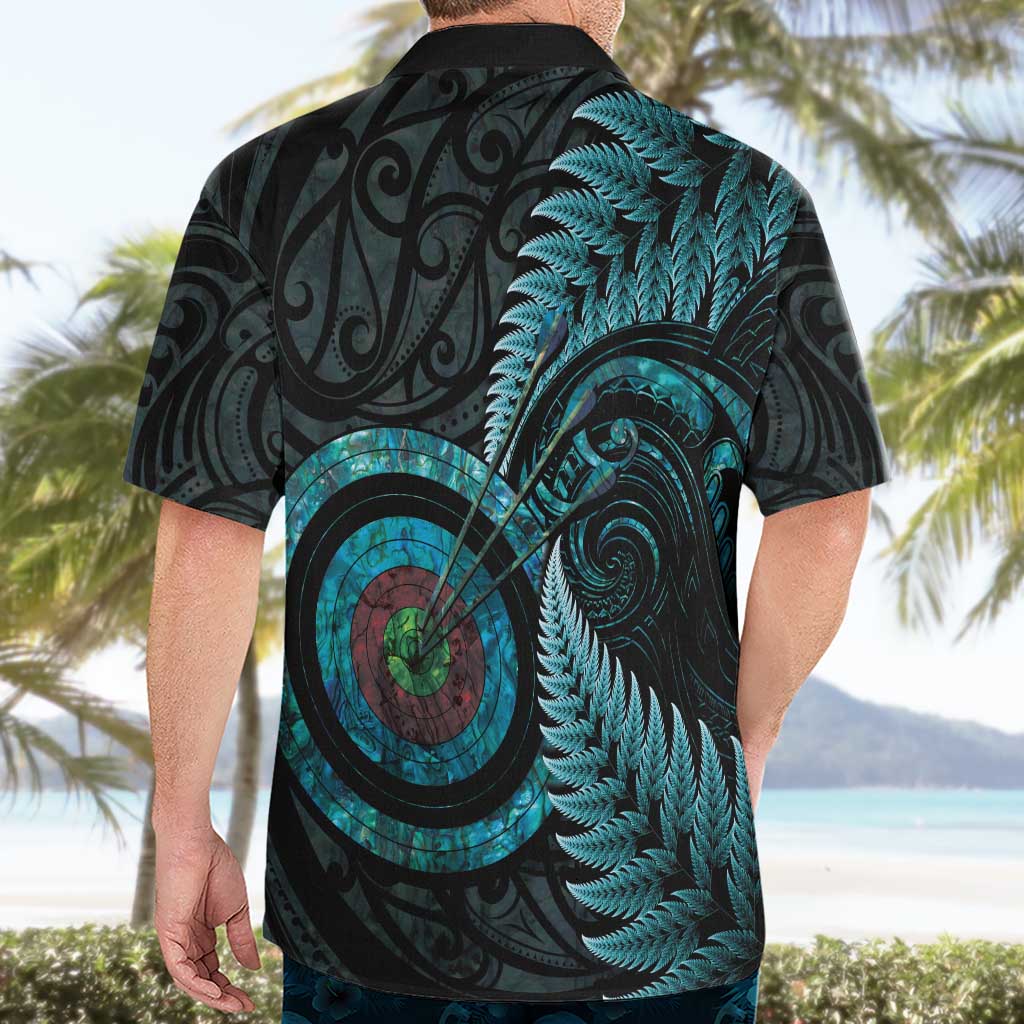 New Zealand Archery Hawaiian Shirt Aotearoa Silver Fern Maori LT14 - Polynesian Pride