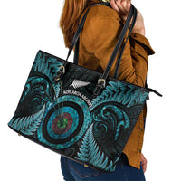 New Zealand Archery Leather Tote Bag Aotearoa Silver Fern Maori LT14 - Polynesian Pride