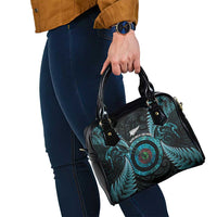 New Zealand Archery Shoulder Handbag Aotearoa Silver Fern Maori LT14 - Polynesian Pride
