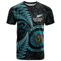 New Zealand Archery T Shirt Aotearoa Silver Fern Maori - Polynesian Pride