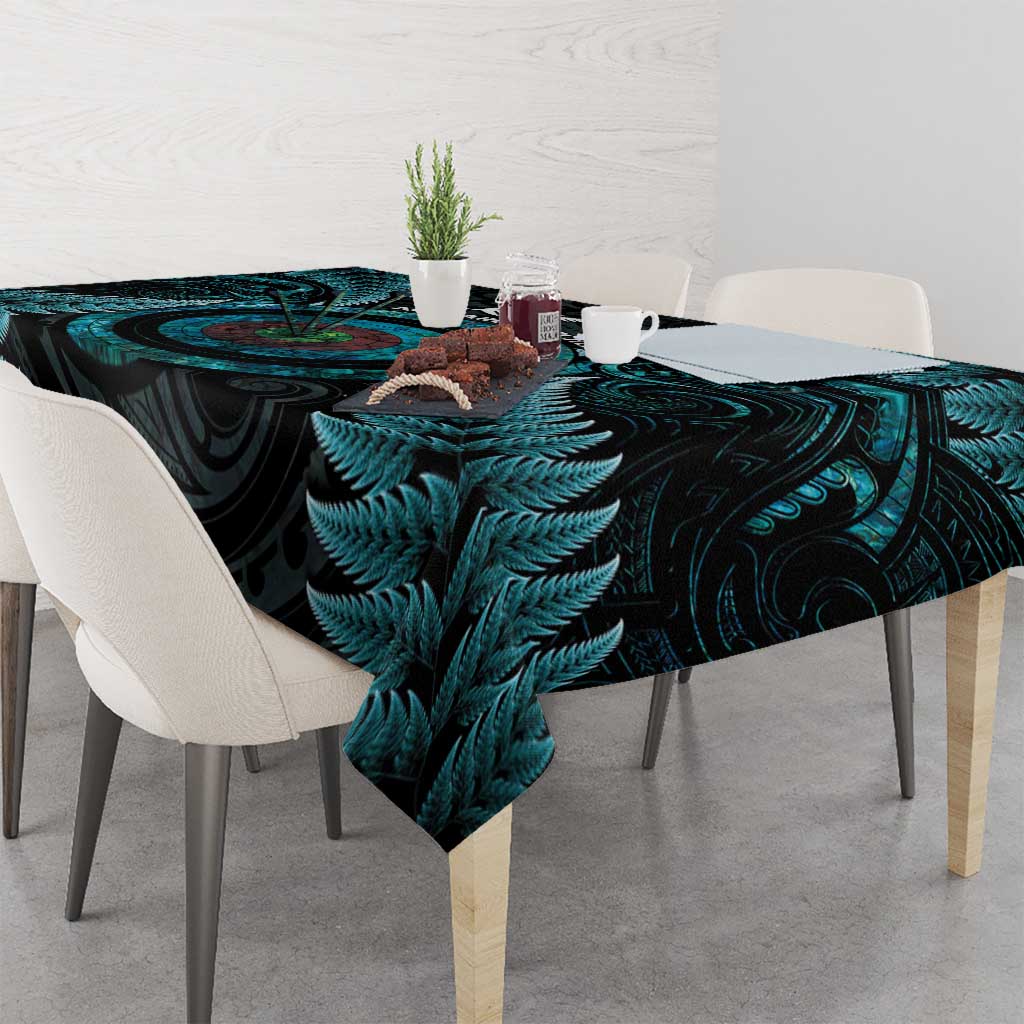 New Zealand Archery Tablecloth Aotearoa Silver Fern Maori - Polynesian Pride