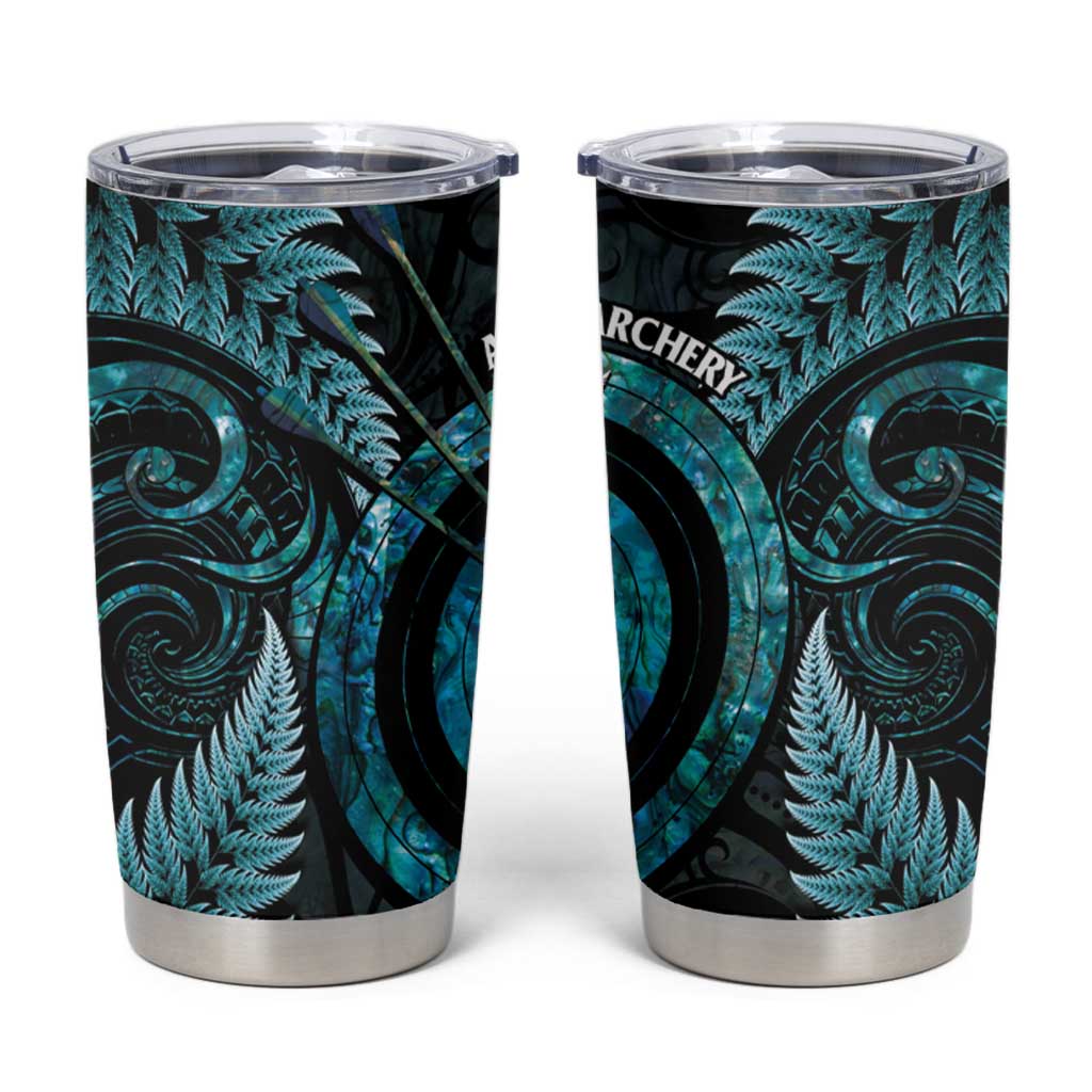 New Zealand Archery Tumbler Cup Aotearoa Silver Fern Maori - Polynesian Pride