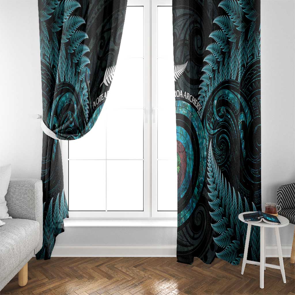 New Zealand Archery Window Curtain Aotearoa Silver Fern Maori LT14 - Polynesian Pride