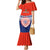 Fiji School Mermaid Dress Marist Brothers Fijian Tapa Pattern LT14 Women Blue - Polynesian Pride