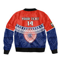 Custom Fiji School Bomber Jacket Marist Brothers Fijian Tapa Pattern LT14 - Polynesian Pride