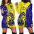 Fiji School Hoodie Dress Suva Grammar Lions With Fijian Tapa LT14 - Polynesian Pride