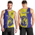 Fiji School Men Tank Top Suva Grammar Lions With Fijian Tapa LT14 - Polynesian Pride