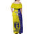 Custom Fiji School Off Shoulder Maxi Dress Suva Grammar Lions With Fijian Tapa LT14 - Polynesian Pride