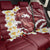 Blood Gold Polynesia Back Car Seat Cover Polynesian Frangipani With Sea Turtles