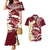 Blood Gold Polynesia Couples Matching Mermaid Dress and Hawaiian Shirt Polynesian Frangipani With Sea Turtles