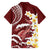 Blood Gold Polynesia Family Matching Off Shoulder Maxi Dress and Hawaiian Shirt Polynesian Frangipani With Sea Turtles