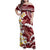 Blood Gold Polynesia Family Matching Off Shoulder Maxi Dress and Hawaiian Shirt Polynesian Frangipani With Sea Turtles