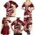 Blood Gold Polynesia Family Matching Summer Maxi Dress and Hawaiian Shirt Polynesian Frangipani With Sea Turtles