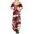 Blood Gold Polynesia Family Matching Summer Maxi Dress and Hawaiian Shirt Polynesian Frangipani With Sea Turtles