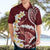 Blood Gold Polynesia Hawaiian Shirt Polynesian Frangipani With Sea Turtles