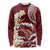 Blood Gold Polynesia Long Sleeve Shirt Polynesian Frangipani With Sea Turtles