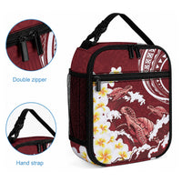 Blood Gold Polynesia Lunch Bag Polynesian Frangipani With Sea Turtles LT14 - Polynesian Pride