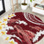 Blood Gold Polynesia Round Carpet Polynesian Frangipani With Sea Turtles