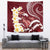 Blood Gold Polynesia Tapestry Polynesian Frangipani With Sea Turtles