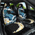 Black Polynesia Car Seat Cover Polynesian Frangipani With Sea Turtles