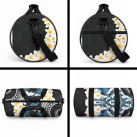Black Polynesia Duffle Bag Polynesian Frangipani With Sea Turtles LT14 - Polynesian Pride