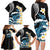 Black Polynesia Family Matching Long Sleeve Bodycon Dress and Hawaiian Shirt Polynesian Frangipani With Sea Turtles