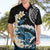 Black Polynesia Hawaiian Shirt Polynesian Frangipani With Sea Turtles