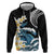 Black Polynesia Hoodie Polynesian Frangipani With Sea Turtles