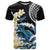 Black Polynesia T Shirt Polynesian Frangipani With Sea Turtles