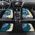 Dark Teal Polynesia Car Mats Polynesian Frangipani With Sea Turtles