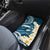 Dark Teal Polynesia Car Mats Polynesian Frangipani With Sea Turtles