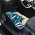 Dark Teal Polynesia Car Mats Polynesian Frangipani With Sea Turtles