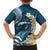 Dark Teal Polynesia Family Matching Long Sleeve Bodycon Dress and Hawaiian Shirt Polynesian Frangipani With Sea Turtles