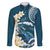 Dark Teal Polynesia Family Matching Long Sleeve Bodycon Dress and Hawaiian Shirt Polynesian Frangipani With Sea Turtles