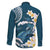 Dark Teal Polynesia Family Matching Long Sleeve Bodycon Dress and Hawaiian Shirt Polynesian Frangipani With Sea Turtles