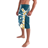 Dark Teal Polynesia Lavalava Polynesian Frangipani With Sea Turtles LT14 - Polynesian Pride