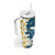 Dark Teal Polynesia Tumbler With Handle Polynesian Frangipani With Sea Turtles