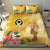 Polynesia Childhood Cancer Awareness Bedding Set Be Bold Go Gold Polynesian Art