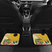 Polynesia Childhood Cancer Awareness Car Mats Be Bold Go Gold Polynesian Art LT14 Set 2pcs - Back Gold - Polynesian Pride